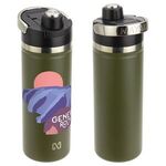 NAYAD™Traveler 18 oz Stainless Double Wall Bottle with Twi - Olive