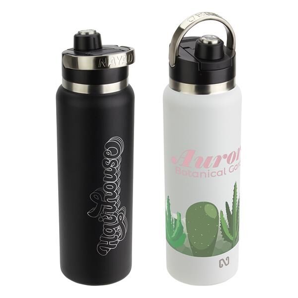 Main Product Image for Marketing Nayad Traveler 40 Oz Stainless Bottle & Twist-Top Spo