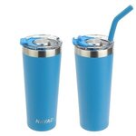 NAYAD Trouper 22oz Stainless Double Wall Tumbler with Str - Blue