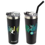 NAYAD™ Trouper 22oz Stainless Double Wall Tumbler with Str - Medium Black