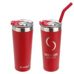 NAYAD™ Trouper 22oz Stainless Double Wall Tumbler with Str - Medium Red