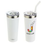 NAYAD™ Trouper 22oz Stainless Double Wall Tumbler with Str - Medium White