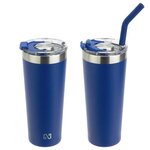 NAYAD Trouper 22oz Stainless Double Wall Tumbler with Str - Navy Blue