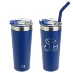 NAYAD™ Trouper 22oz Stainless Double Wall Tumbler with Str - Navy Blue