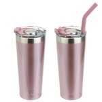 NAYAD Trouper 22oz Stainless Double Wall Tumbler with Str - Rose Gold