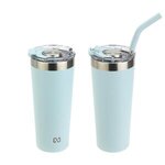 NAYAD Trouper 22oz Stainless Double Wall Tumbler with Str - Seafoam Blue