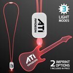 Buy Neon Lanyard with Acrylic Guitar Pendant - Red