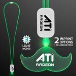 Buy Neon Lanyard with Acrylic Mustache Pendant - Green