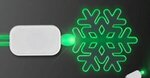 Neon Lanyard with Acrylic SnowFlake Pendant - Green - Green
