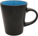 Noir Collection Ceramic Mug - Black-ocean Blue