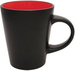Noir Collection Ceramic Mug - Black-red