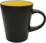 Noir Collection Ceramic Mug - Black-yellow