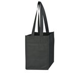 Non-Woven 4 Bottle Wine Tote Bag - Black