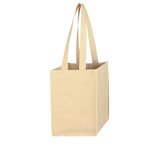 Non-Woven 4 Bottle Wine Tote Bag - Khaki