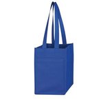 Non-Woven 4 Bottle Wine Tote Bag - Royal Blue