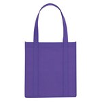 Non-Woven Avenue Shopper Tote Bag - Purple