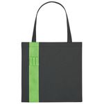 Non-Woven Colony Tote Bag - Black with Lime