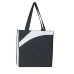 Non-Woven Conference Tote Bag - Black With Black