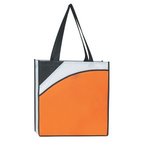 Non-Woven Conference Tote Bag - Orange With Black