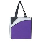 Non-Woven Conference Tote Bag - Purple With Black