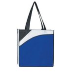 Non-Woven Conference Tote Bag - Royal Blue With Black