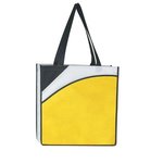 Non-Woven Conference Tote Bag - Yellow With Black
