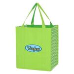 Non-Woven Curved Diamond Tote Bag - Lime