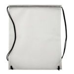 Non-Woven Drawstring Cinch-Up Backpack - White