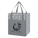 Non-Woven Geometric Shopping Tote Bag - Gray