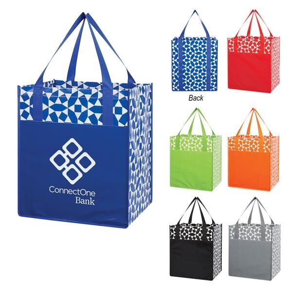 Main Product Image for Non-Woven Geometric Shopping Tote Bag
