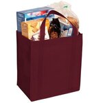 Non-Woven Grocery Tote - Burgundy