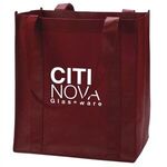 Non-Woven Grocery Tote - Burgundy