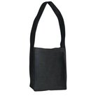Non-Woven Messenger Tote Bag With Hook And Loop Closure - Black