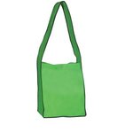 Non-Woven Messenger Tote Bag With Hook And Loop Closure - Lime