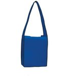 Non-Woven Messenger Tote Bag With Hook And Loop Closure - Royal Blue