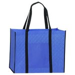 Non-woven Quilted Tote Bag - Blue
