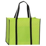 Non-woven Quilted Tote Bag - Lime