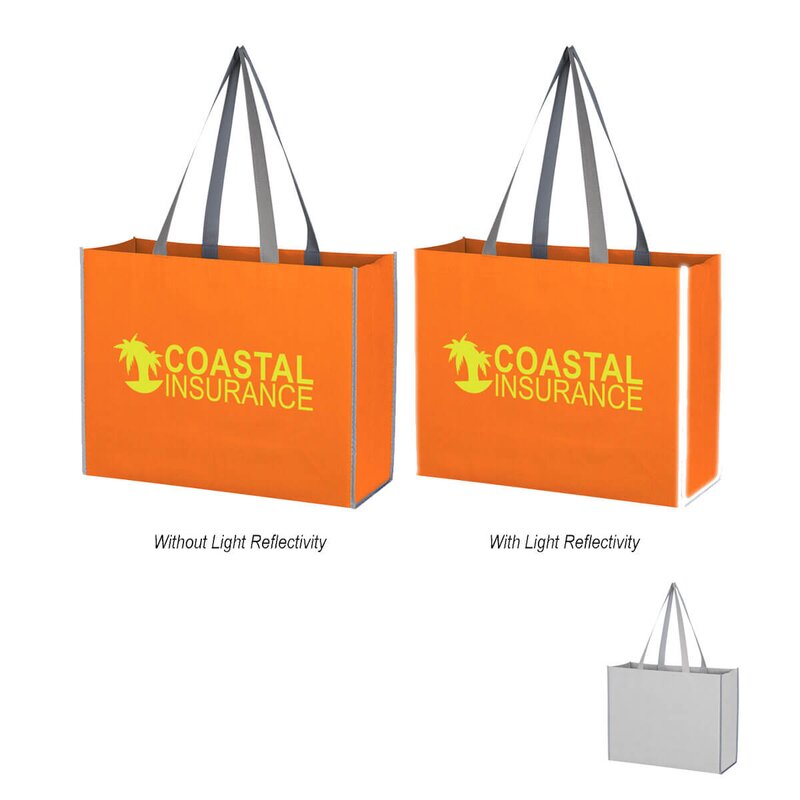 Main Product Image for Non-Woven Reflective Edge Tote Bag