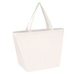 Non-Woven Shopper Tote Bag With Antimicrobial Additive - White