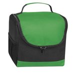 Non-Woven Thrifty Lunch Kooler Bag - Black with Lime