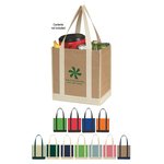 Non-Woven Two-Tone Shopper Tote Bag -  