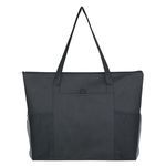 Non-Woven Voyager Zippered Tote Bag -  