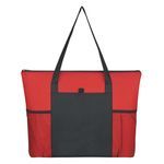 Non-Woven Voyager Zippered Tote Bag -  