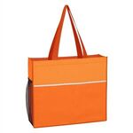 Non-Woven Wave Design Tote Bag - Orange