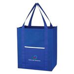 Non-Woven Wave Shopper Tote Bag - Royal Blue