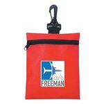Non-Woven Zippered Pouch - Red