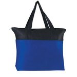 Non-Woven Zippered Tote Bag - Royal Blue