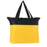 Non-Woven Zippered Tote Bag - Yellow