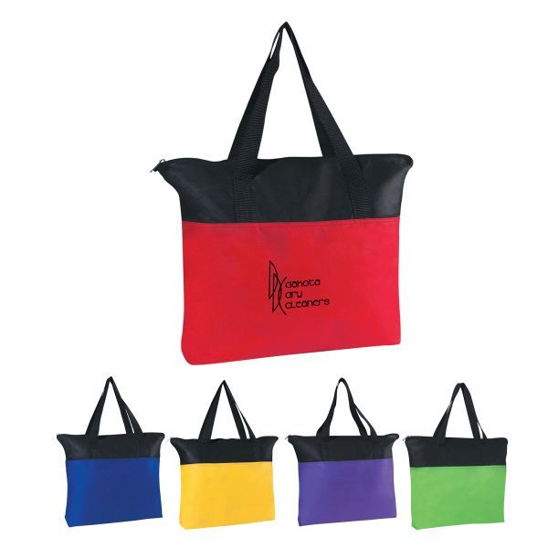 Main Product Image for Imprinted Non-Woven Zippered Tote Bag