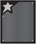 North Star Plaque - Full Color - Black-clear-metal